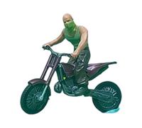 FytStycale 4 Piezas Figura en Miniatura Motociclista Motocicleta Modelo Buscador Resina Adecuada para Decoración Fotográfica Jardín de Hadas Escenas Ed, Burdeos