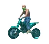 FytStycale 4 Piezas Figura en Miniatura Motociclista Motocicleta Modelo Buscador Resina Adecuada para Decoración Fotográfica Jardín de Hadas Escenas Ed, Verde