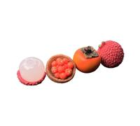 FytStycale 4 Piezas Figuras para Tablero de Coche Decoraciones de Frutas Mini Escultura Resina Adorno Ligero No Deslizante Adecuado para Regalo Escritorio Pantal, Style a, Individual