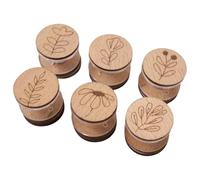 FytStycale 6 Piezas Portabobinas de Hilo en Madera con Motivo Grabado Organizadores de Agujas para Bordado Accesorio para Sujetar Cabos Y Facilitar Costur, a, Individual