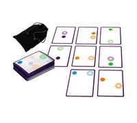 FytStycale 60 Piezas Superpuestas Cartas Educativas Razonamiento Lógico Juguete de Pensamiento Material Adecuado para Niños Juegos F, Negro Púrpura