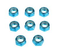 FytStycale 8 Piezas Tuercas para Ejes de Skateboard Accesorios para Patineta Tornillos de Longboard Repuestos de Hardware Hechas con Acero Al Carbono Resistentes, Azul