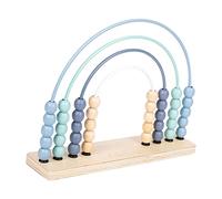 FytStycale Abaco de Madera Infantil Juguete Matemáticas Abaco Decorativo de para Estantería y Guardería Apto para Aprendizaje de Niños y, Azul
