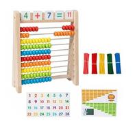 FytStycale Arithmetic Entrenador de Matemáticas Abaco Tarjetas Numeradas Juguete Educativo Madera Adecuado para Desarrollo Motor Enseñanza Particular, Set 2