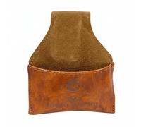 FytStycale Bolsa Tiza Billar Material PU Tiza Imitación Cuero Portátil Accesorio, Marrón, Marrón con Logo
