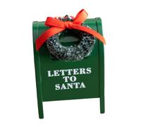 FytStycale Buzón de Cartas a Papá Noel Buzón Navideño Colgante Adorno Ornamento Ligero Y Fácil de Colocar con Cuerda Incluida Adecuado para de Navidad, Verde, Individual