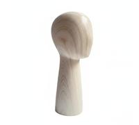 FytStycale Cabeza de Maniquí de Fibra Vidrio Material GFRP Cabeza Exposición Imitación Madera Resistente para Escaparate , Madera Clara , Alto