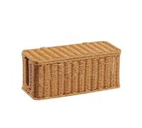 FytStycale Caja Almacenamiento Cables Marrón Organizador Modular Cables Resistente Orden del Hogar para Oficina, Caja Organizadora De Cables con Dos Aberturas