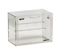 FytStycale Caja Expositora Acrílico Rectangular Vitrina con Puerta Magnética Minimalista Vitrina con Separadores para Estantería , Grande 36 22 27 Cm , Transparente