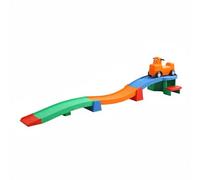 FytStycale Carretera de Deslizamiento Infantil Educativo Circuito Deslizante de 3 Secciones Educación Basada en la Exploración para Exterior, Casa, Clásico Naranja, Azul, Verde, Rojo