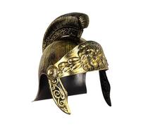 FytStycale Casco Guerrero Adulto Medieval Romano Casco Caballero Cabeza Elemento Enseñanza Histórica Adecuado para Interpretaciones, Oro