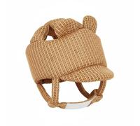 FytStycale Casco Infantil Acolchado Talla Única Casco Transpirable Absorbe Impactos Protección Bebé para Primeros Desplazamientos, Café