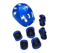 FytStycale Casco para Bicicleta Infantil Cómodo para Jóvenes con Set de Protección Incluye Rodilleras Muñequeras Coderas Espuma Interior Suave Adecuado, Azul