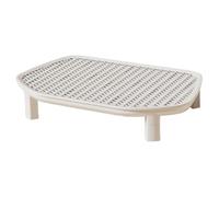 FytStycale Cat Litter Box Step para Gatos con Construcción Sólida Eficiente Atrapador de Arena Diseño Fácil de Limpiar Y Antideslizante Adecuado para Uso en, Blanco