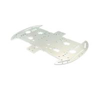 FytStycale Chasis Inteligente para Robot Automóvil Carrocería Base 4WD Metal Marco Robusto Aluminio Partes Esenciales Adecuado para Educación Makers Y Montaje Ex, Sin Agujero para Motor 4wd
