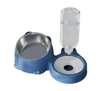 FytStycale Comedero Gato 2 en 1 Cuenco Doble Bebedero Automático Alimentador Desmontable Diseño Elevado Acero Inoxidable Adecuado para Gatos Cachorros Mascotas P, Azul