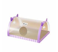 FytStycale Conducto Rascador para Gatos Espacio Amplio Refugio Rascador de Cartón Estable Mobiliario Gato, Morado, L