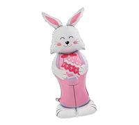 FytStycale Conejo Inflable para Decoración de Exteriores, Lindo Globo Grande de Película de Aluminio para Pascua, Accesorios de Fotografía para Festivales, Rosa