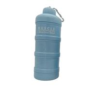 FytStycale Contenedor de Proteína Dispensador de Niveles Bote con Embudo Recipiente Portátil Apilable Y Desmontable con Mosquetón Adecuado para Viajes Y GIM, Azul, Individual