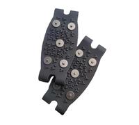 FytStycale Crampones Antideslizantes Provistos de Cinco Clavos en Acero Templado Y Cuerpo de Silicona TPE Flexible Aseguran en Superficies Invernales, Negro