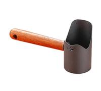 FytStycale Cuchara para Alimentos de Mascotas Pala Y Taza Dosificadora Utensilio de Alimentación de Metal Y Madera Adecuado para La Nutrición Precisa de Su Masc, Gris