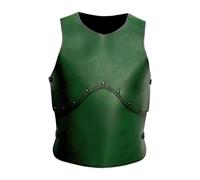FytStycale de Pecho Disfraces para Fiestas Y Vestimenta de Caballero Medieval en Piel PU Resistente con Cierre Ajustable Adecuada para Even, Verde