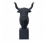 FytStycale Escultura de Resina Estatua Busto de Toro Ornamento Moderno con Textura Refinada Acabado Mate Base para Adecuada para Sala de Estar Oficina Estudio Estantería Consola Escritorio