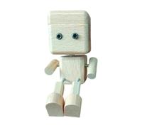 FytStycale Figura de Madera Decorativa con Piernas Que Se Balancean Figura de Hombre Miniatura en Madera Pulida para Colección Material Resistente Y Bonito, Beige, Individual