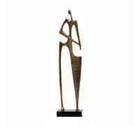 FytStycale Figura Humana No Representativa de Metal Estilo Estética de la Imperfección Estatua Metal Minimalista Acabado Metálico Escultura Arte Moderno, Negro