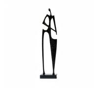 FytStycale Figura Humana No Representativa de Metal Estilo Estética de la Imperfección Estatua Metal Minimalista Acabado Metálico Escultura Arte Moderno, Oro