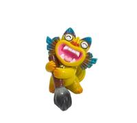 FytStycale Figura Mini Figura con Campana Pequeña Compacto Etuilla para Oficina, Amarillo, Gato De Teja De La Fortuna Pincel - Amarillo