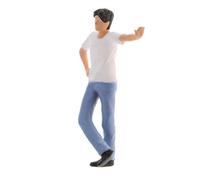 FytStycale Figura Miniatura Modelo Escala 1/64 Gente Plástico Diseño Realista para Decoración Maqueta Casa Muñecas Escenografía Arquitectura Mesa Oficina, Multicolor, Camisa Blanca