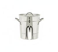 FytStycale Hielera con Pala Cubo de Bebidas de Metal Cubo Champán Galvanizado para Bar, Array, Blanco