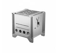 FytStycale Hornillo Portátil de Acero Inoxidable Superligera Estufa Mini de Acero Inoxidable Fogón Plegable Camping para Campistas
