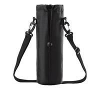 FytStycale Insulated Tote Bolso Aislante con Material Oxford Impermeable Cierre de Cordón Correa Ajustable Y Funda para Botella Ligera Adecuada para Sende, Negro