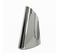FytStycale Jarrón Trapezoidal Decorativo Jarrón Geométrico Brillante Florero con Borde Inclinado para Recibidor, Plateado, Grande L270 W100 H350MM