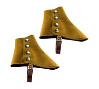 FytStycale Knight Spats para Hombres Cubre Zapatos Accesorio de Disfraz Steampunk Y Medieval Tela Cómoda con Hebilla Ajustable para Adaptarse a Todos Adecuado Pa, MarrÓn