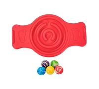 FytStycale Laberinto Balance Board Disco de Equilibrio Sensorial Tabla Oscilante con Diseño de Laberinto Incluye 5 Bolas Material Pp Pe Goma Resistente Adecuado, Rojo