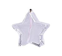 FytStycale Lámpara de Aceite Refillable de Cristal Transparente Portavelas de Vidrio para Té Sin Aroma Vela Recargable en Botella Transparente Geométrica Base, Estrella de Cinco Puntas, Individual