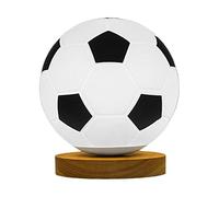 FytStycale Lámpara de Fútbol con Base de Madera para Mesa, Luz Nocturna USB para Dormitorio, Base Plana, Individual