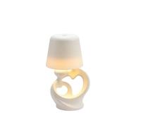 FytStycale Lámpara Mesa con Base en Forma Corazón Compacta Lámpara Mesa corativa Romántica para Dormitorio, Blanco