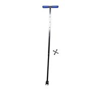 FytStycale Llave Profesional para de Agua Herramienta de 4 Vías con Mango en T Acero Duradero Adecuada para Fontanería Y Uso Industrial, Azul Telescópico