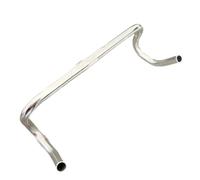 FytStycale Manillar de Aluminio con Curva y Sujeción Segura para Ciclistas de Ciudad y Fixie, Color Plateado Brillante, Manillar Con Múltiples Curvas, 420 × 25,4 × 23,8 Mm, 420 × 25,4 × 23,8 Mm