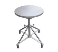FytStycale Mesa Trabajo Giratoria con Base Metal Redondo Soporte Pintura en Pulverizador Soporte Giratorio Pintura para Bricolajeros, Diámetro 50cm, Altura 60-80cm Ajustable, Eje Doble