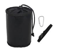 FytStycale Mini Bucket Pouch Organizador de Herramientas Bolsa Porta Clavos Portabultos de Tornillos Accesorio de Trabajo Compacto de PVC Impermeable Adecuado Pa, Negro
