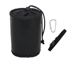 FytStycale Mini Bucket Pouch Organizador de Herramientas Bolsa Porta Clavos Portabultos de Tornillos Accesorio de Trabajo Compacto de PVC Impermeable Adecuado Pa, Negro