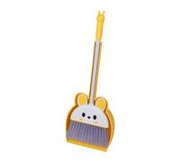 FytStycale Mini Escoba para Niños Kit de Juguete para Tareas del Hogar Incluye Recogedor PP Organización Adecuado para Juego en El Hogar Cumplea, Amarillo
