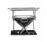 FytStycale Parrilla Plegable de Acero Inoxidable Multifuncional Parrilla Plegable de Camping Altura Ajustable Mini Carbón para Campistas, Picnic