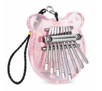 FytStycale Piano Portátil Piano dos Instrumento Musical Mano para Principians, Kalimba De 8 Tonos, Forma De Oso De Resina De Cerezo