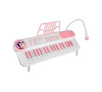FytStycale Piano Teclado Electrónico Infantil Juguete Musical Educativo Multifuncional con Micrófono Portátil de Material Pp Adecuado para Regalos Y Estimulación, Blanco